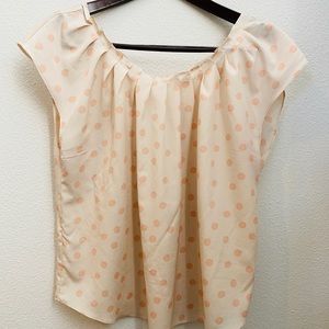 Lauren Conrad LC Polka Dot Top w/ Bow Back